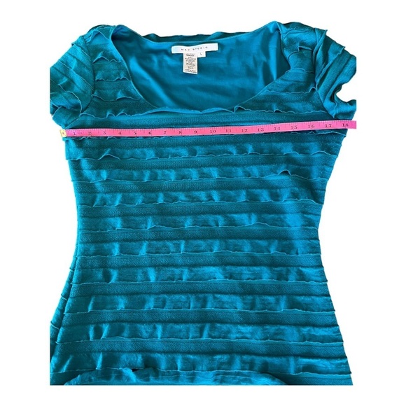Max Studio Green Ruffle Dress size L - Picture 4 of 8